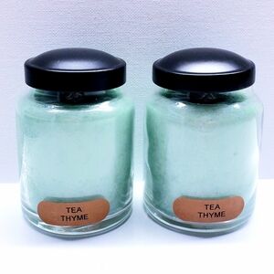 TEA THYME - A Cheerful Giver Baby Jar Single Wick Candle, 6 oz (2 pcs)